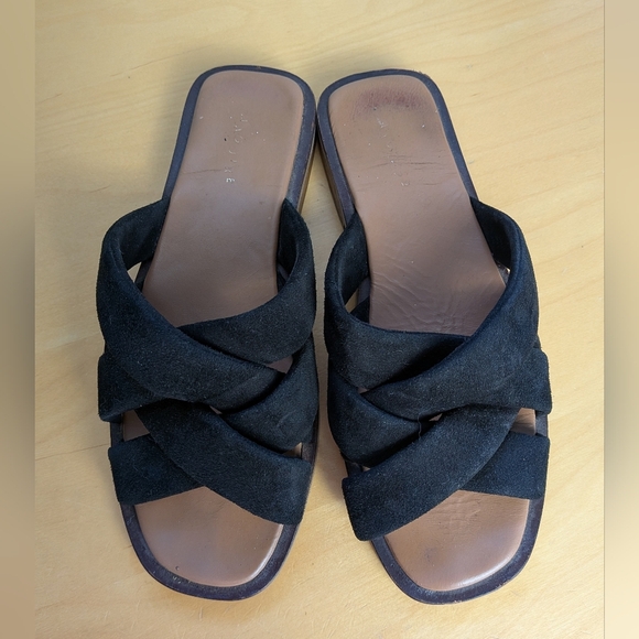 MAGUIRE Women Sandals Size 38 = 7.5-8 US Black And Tan Suede Top - Picture 1 of 7